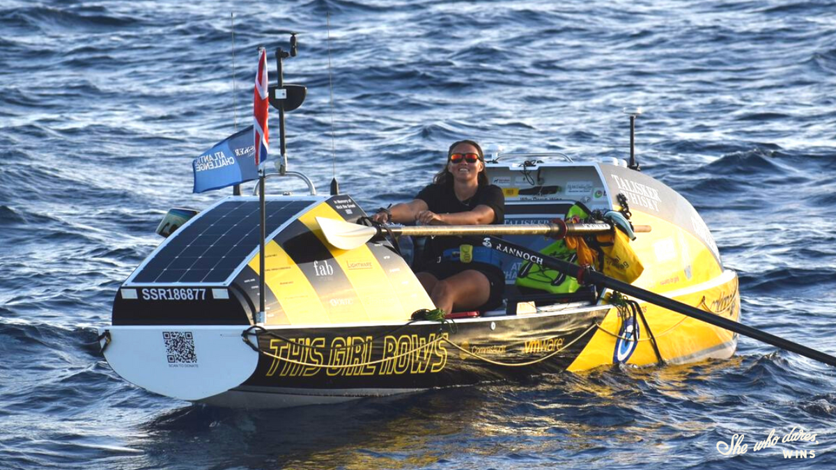 Rowing the Atlantic Solo Lara s Story She who dares wins